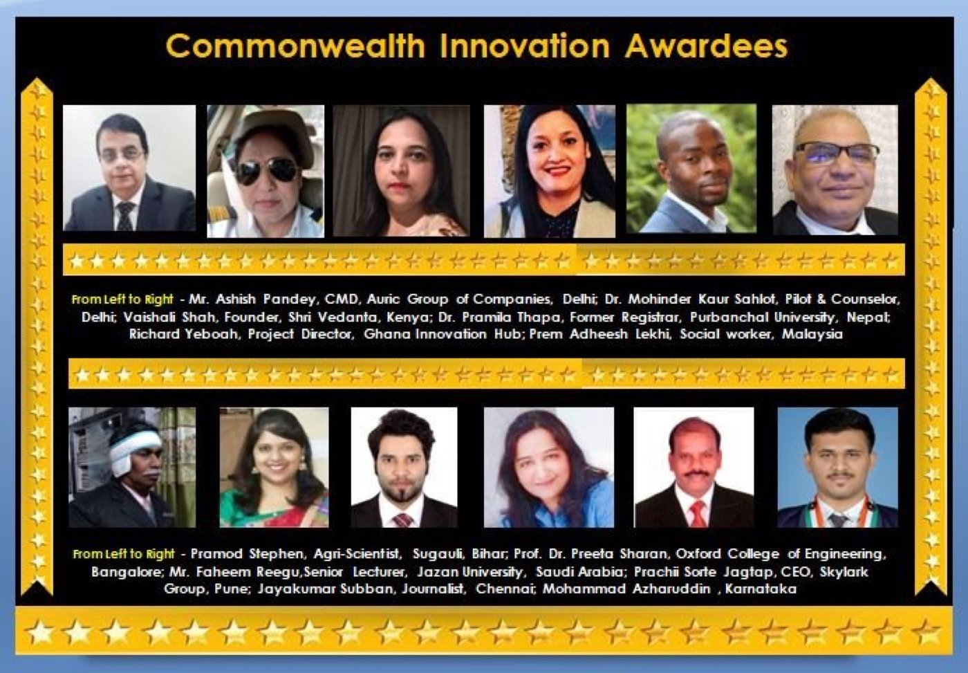 Commonwealth Innovation Awardees 2021